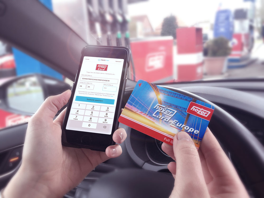 Mobile Payment an der Tankstelle mit App und HoyerCard