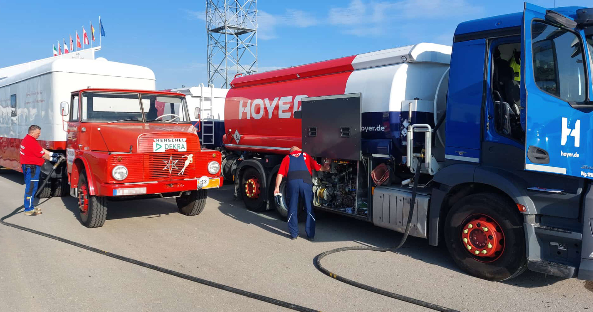 Hoyer versorgt 85 Oldtimer während Deutschlandfahrt 