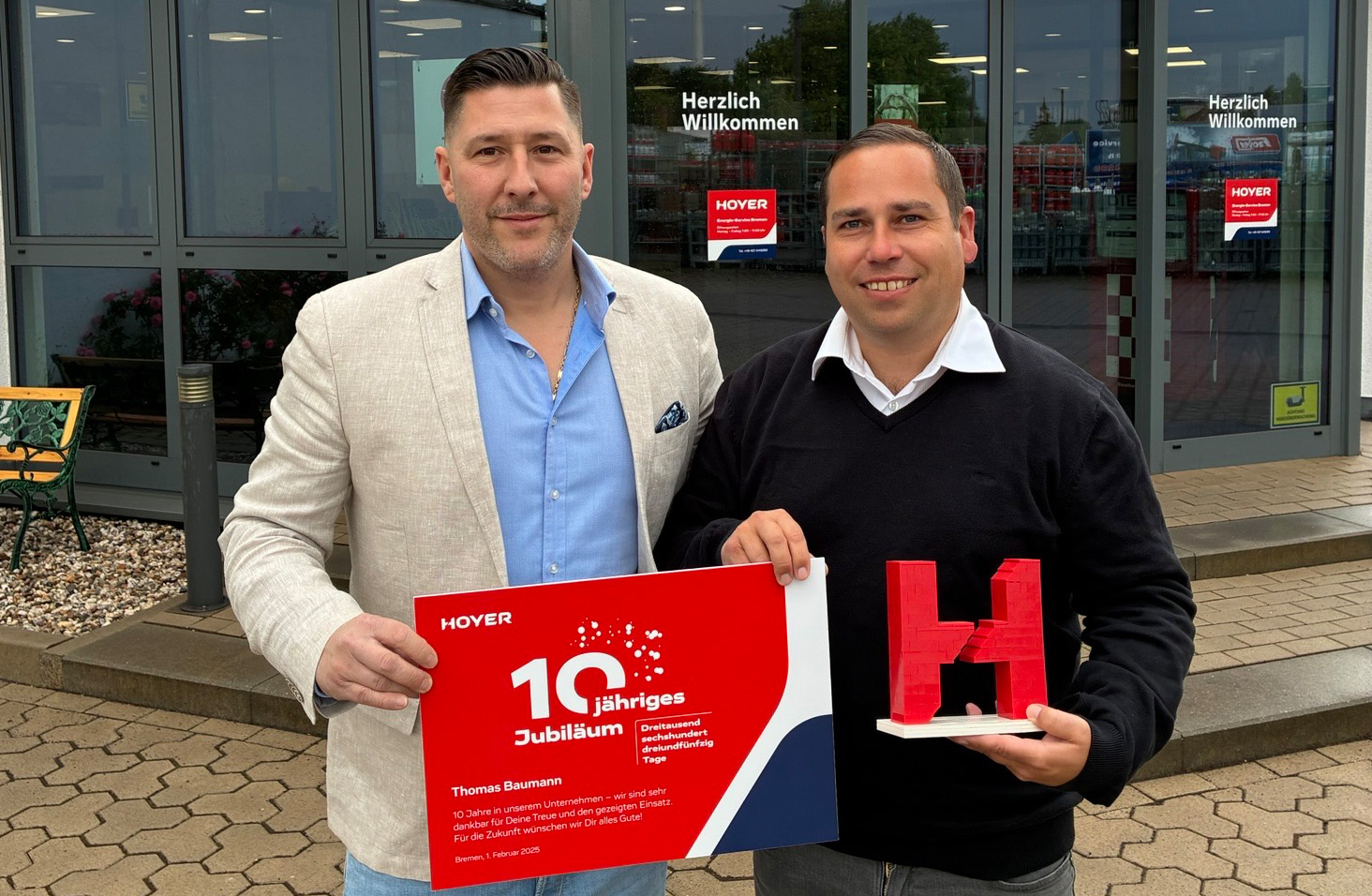 Thomas Baumann feiert 10 Jahre bei Hoyer