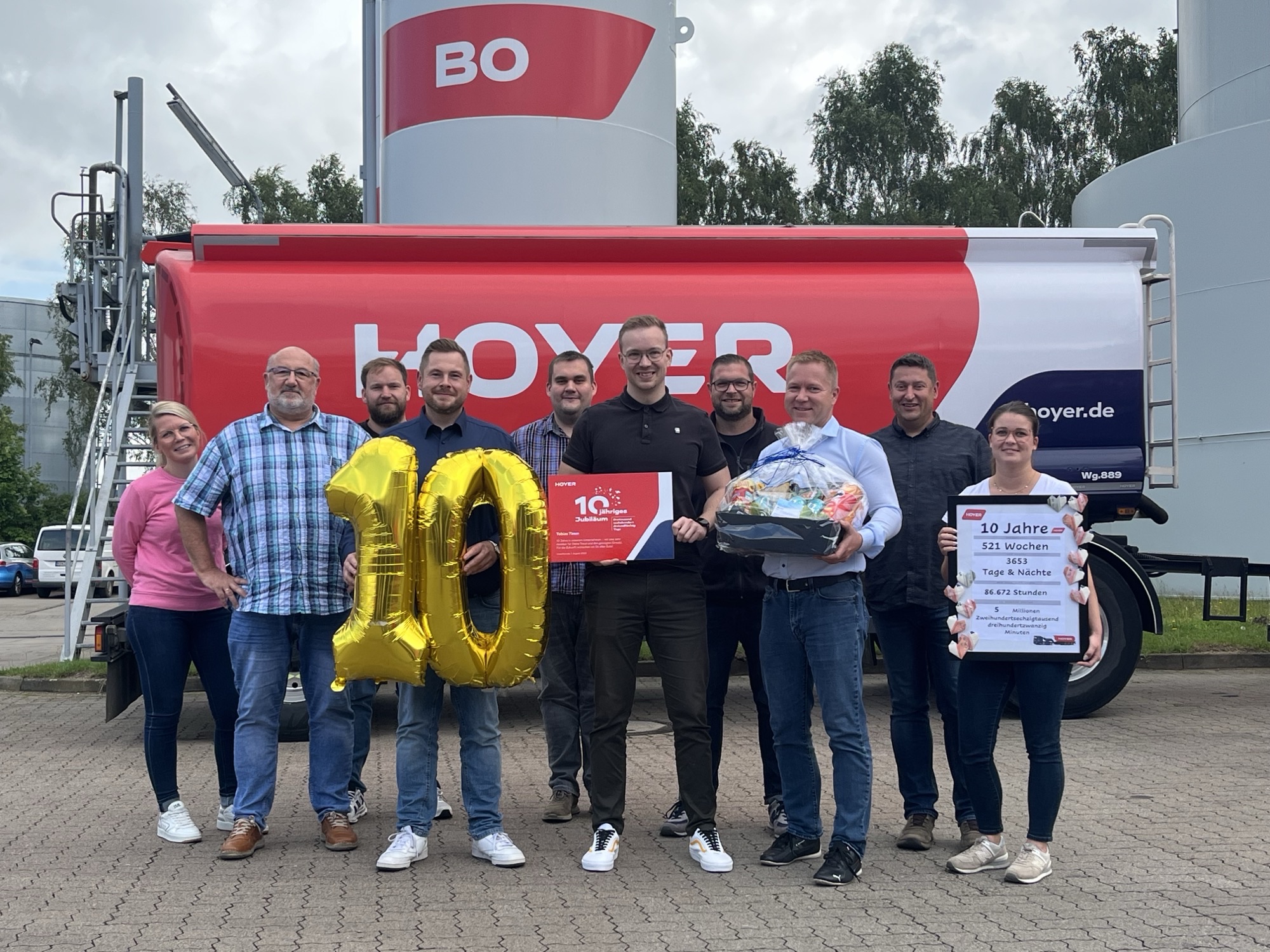 Tobias Timm feiert 10 Jahre bei Hoyer