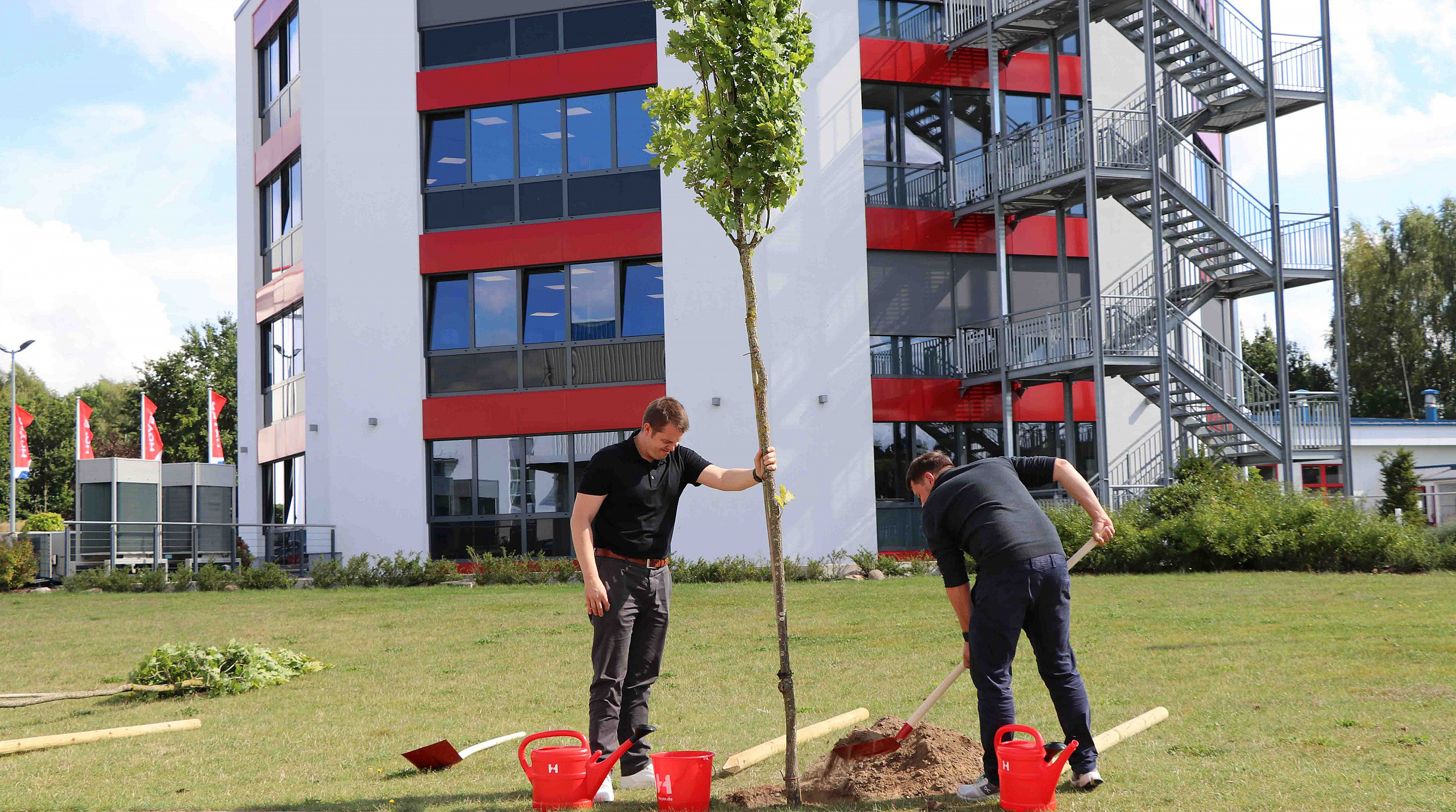 Hoyer beteiligt sich an Baumpflanz-Challenge
