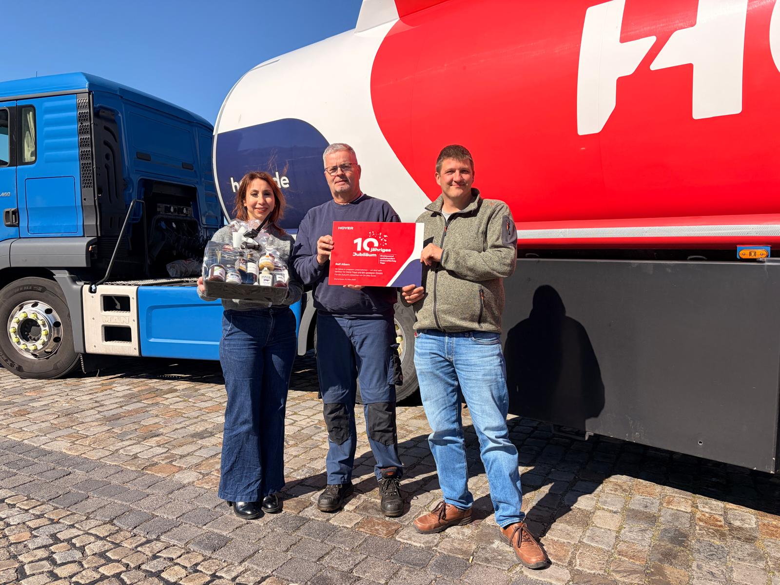 Ralf Albers feiert Zehn jähriges bei Hoyer